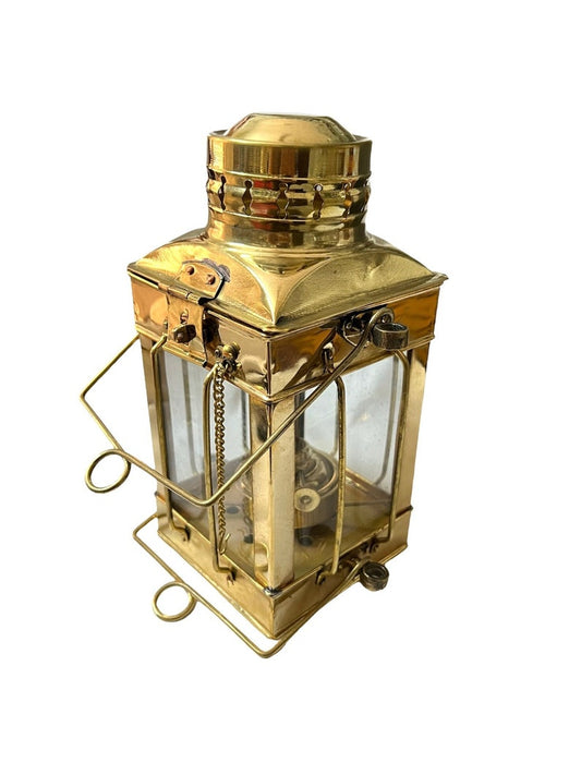 Brass Marine 10 inch oil lantern hanging ship lamp with shiny brass finish