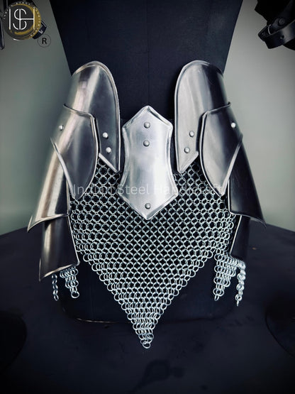 Brave Lady cosplay armor full set with cuirass, pauldrons, and bracers