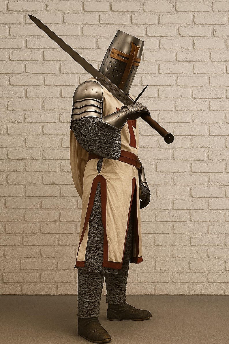 Collectible medieval armor set ideal for historical reenactments and cosplay