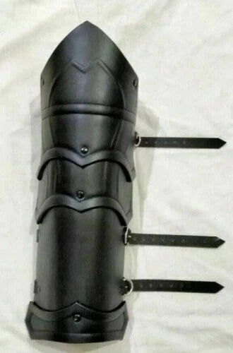Comfortable standard-size leather leg guard armor for Halloween and roleplay