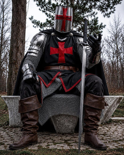 Crusader Templar armor display collector piece medieval knight suit for home decor and museum showcase