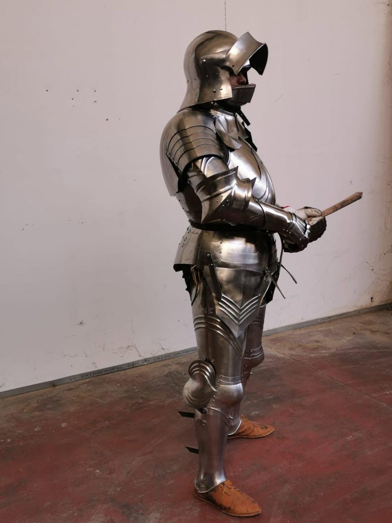 Custom Gothic Knight Armor for Medieval Reenactment and Cosplay