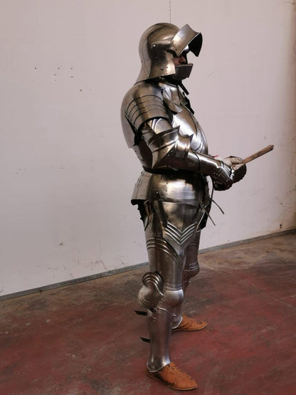 Custom Gothic Knight Armor for Medieval Reenactment and Cosplay