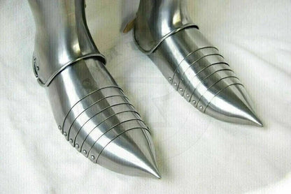 Custom-size warrior leg guard armor set with inner rust-proof coating