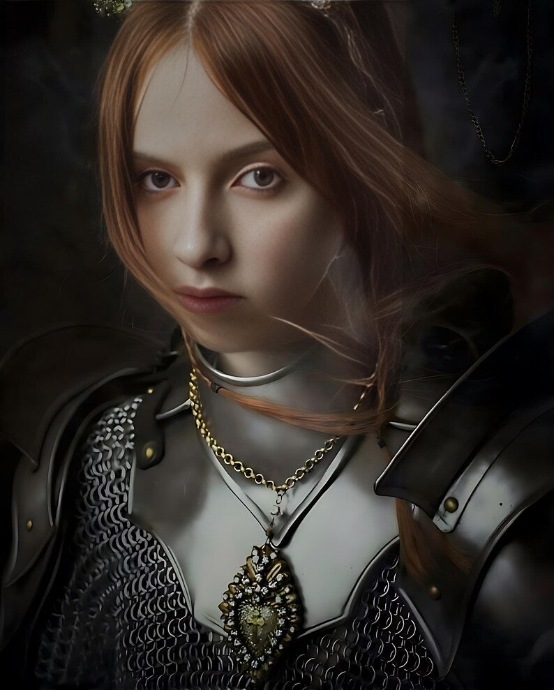 Dragon Chainmail Armor worn as Renfaire outfit with medieval dress style