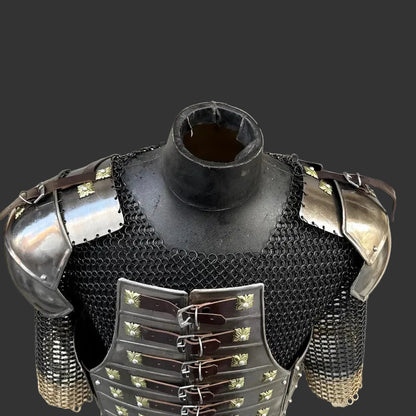 European medieval chainmail and lamellar armor handcrafted from premium mild steel