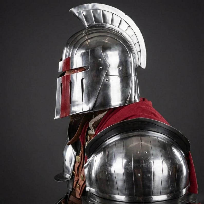 Fantasy Knight Armor leg set with tassets, wearable steel armor for cosplay, LARP, and medieval reenactments