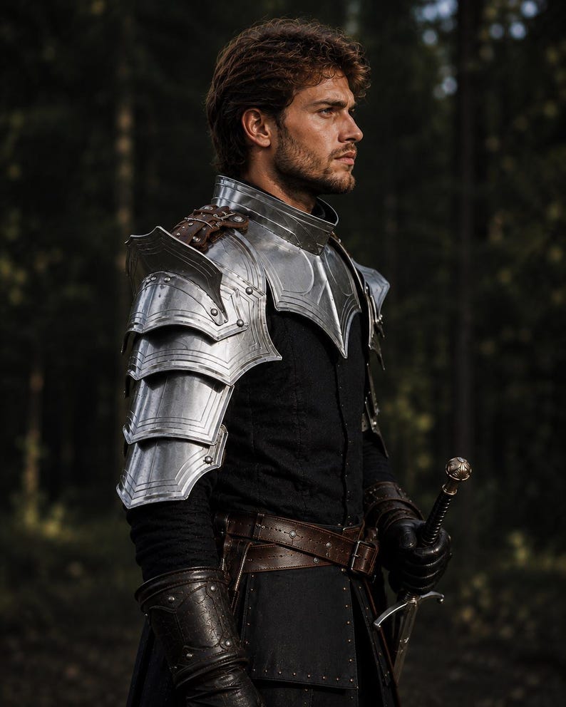 Fantasy Knight Spaulders for LARP and cosplay costumes