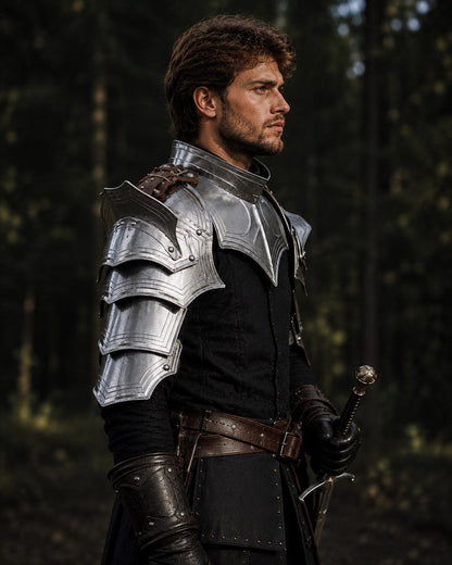 Fantasy Knight Spaulders for LARP and cosplay costumes