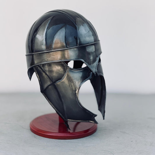 Handcrafted fantasy Viking helmet with authentic Norse style armor design