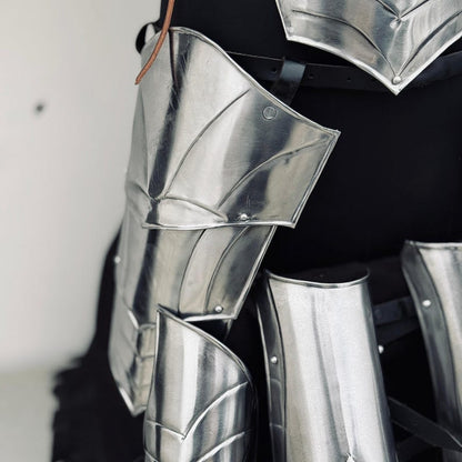 Complete full body LARP armor outfit for female elf warrior characters in medieval fantasy settings