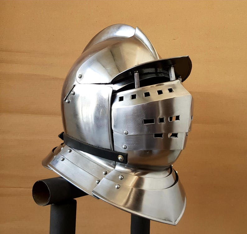 Full Face Visor Armor helmet with optional padded interior for enhanced comfort
