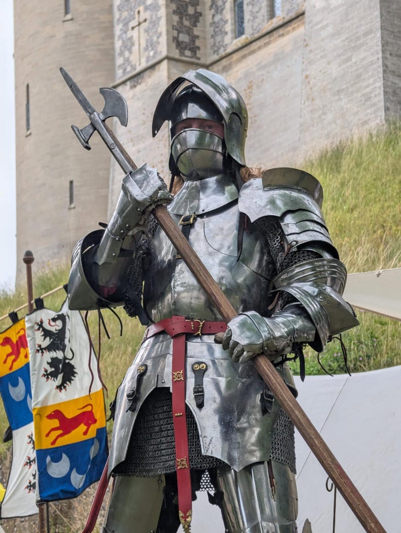 Full Suit of Medieval Knight Armor – 15th Century Gothic Reenactment Suit