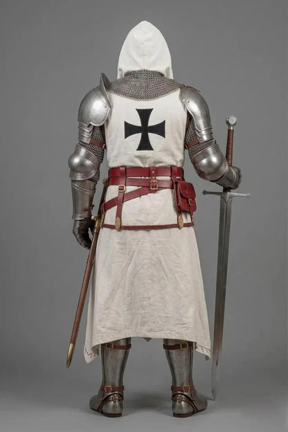 Full body gothic crusader suit armor for medieval cosplay and LARP events