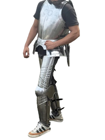 Gothic German cuirass armor designed for LARP combat and medieval cosplay