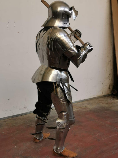 Gothic Knight Armor with High-Polish Medieval Steel Finish