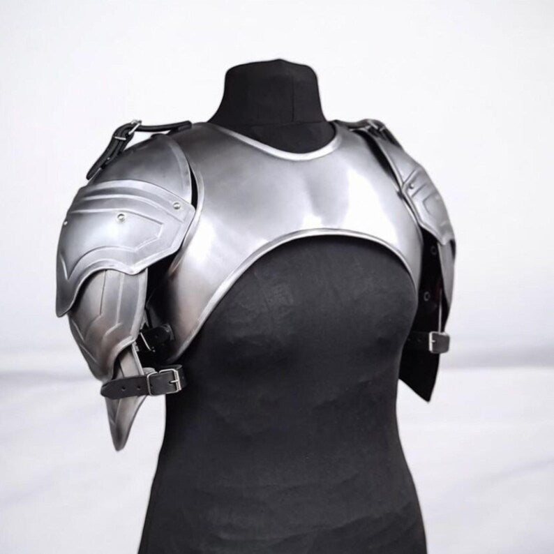Gothic roleplay fantasy warrior costume Valkyrie armor displayed on mannequin
