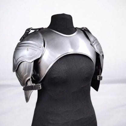Gothic roleplay fantasy warrior costume Valkyrie armor displayed on mannequin