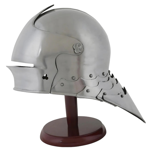 Gothic Sallet Helmet – Handmade Medieval Knight Helmet for Cosplay & Reenactment