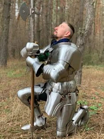 Gothic Steel Armor Collector Display Set – Premium Handmade Knight Armor for Cosplay, Collection, and Decoration