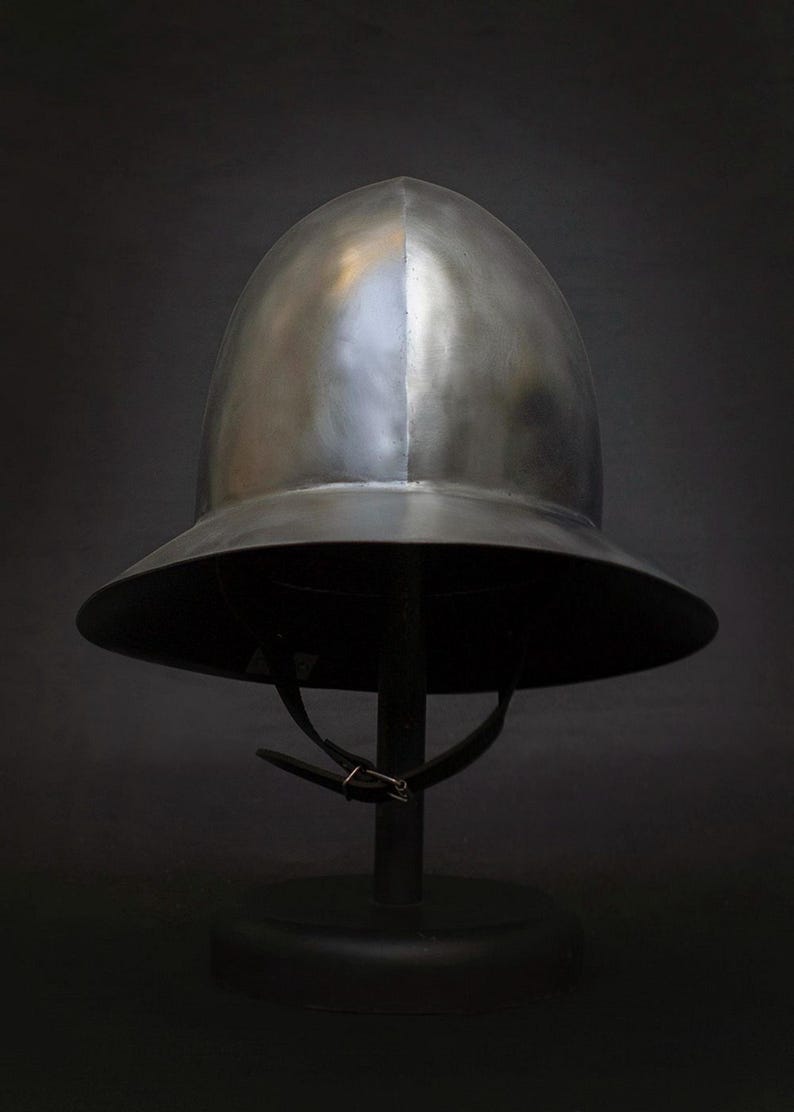 Buy hand forged Crusader helmet – authentic Medieval Kettle Hat helmet perfect for collectors, reenactment, and cosplay