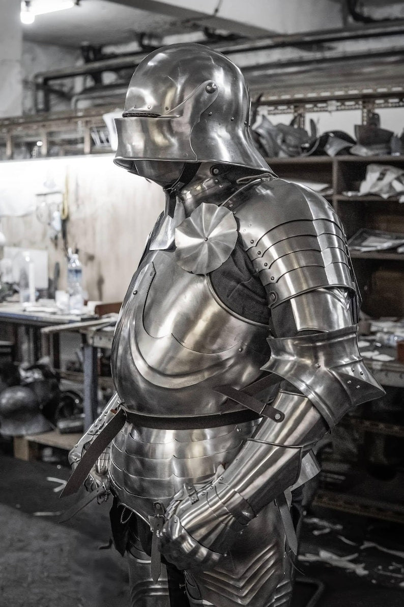 Hand-Forged Medieval Steel Armor Suit – Gothic Knight Armor