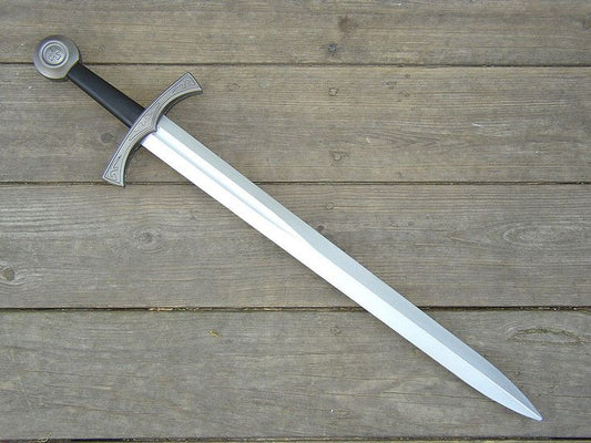 Hand-forged Viking bearded axe with engraved wooden handle

