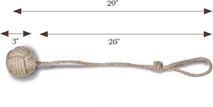 Hand-knitted natural jute rope tiebacks perfect for coastal and nautical decor