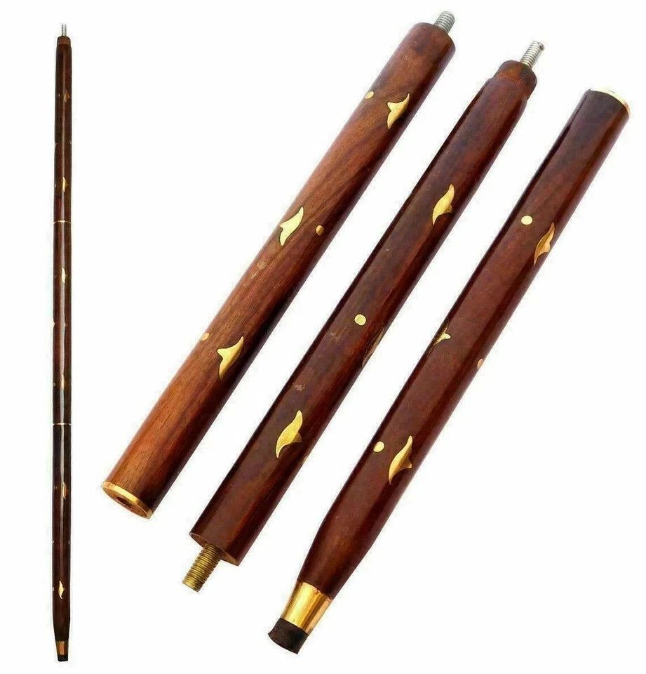 Handcrafted antique lion head walking cane, vintage nautical gift for collectors