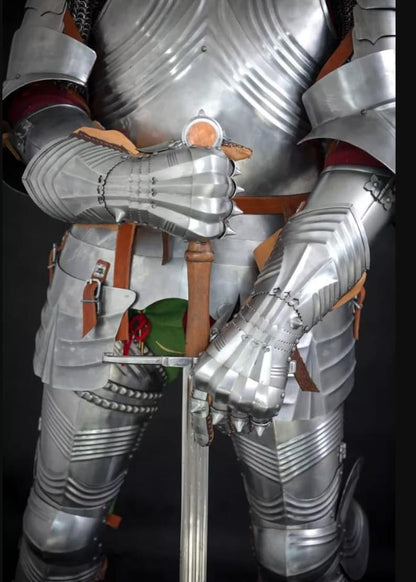 Handcrafted full plate armor for LARP, cosplay, medieval tournaments, and collectors