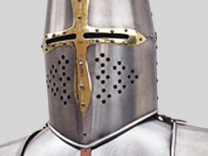Handcrafted Medieval Crusader Jousting Armor Set Fully Wearable
