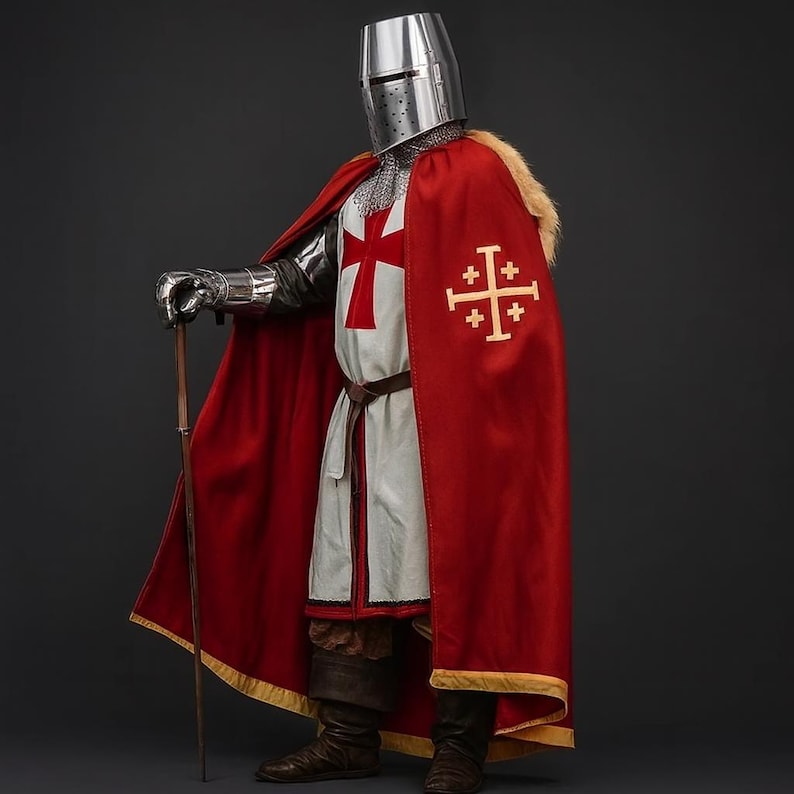 Handcrafted Medieval Knight Full Body Armor Royal Templar suit for display and collectors