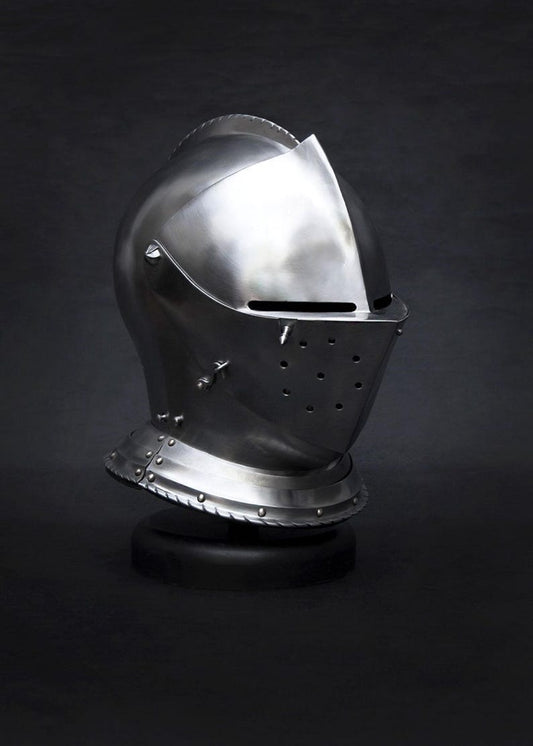 Buy handcrafted medieval steel visored helmet Gothic knight armor helm for reenactment cosplay and display