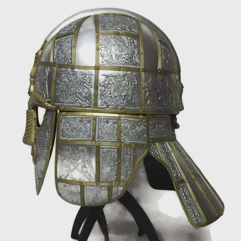 Handcrafted Sutton Hoo Warrior Helmet for Cosplay and Display