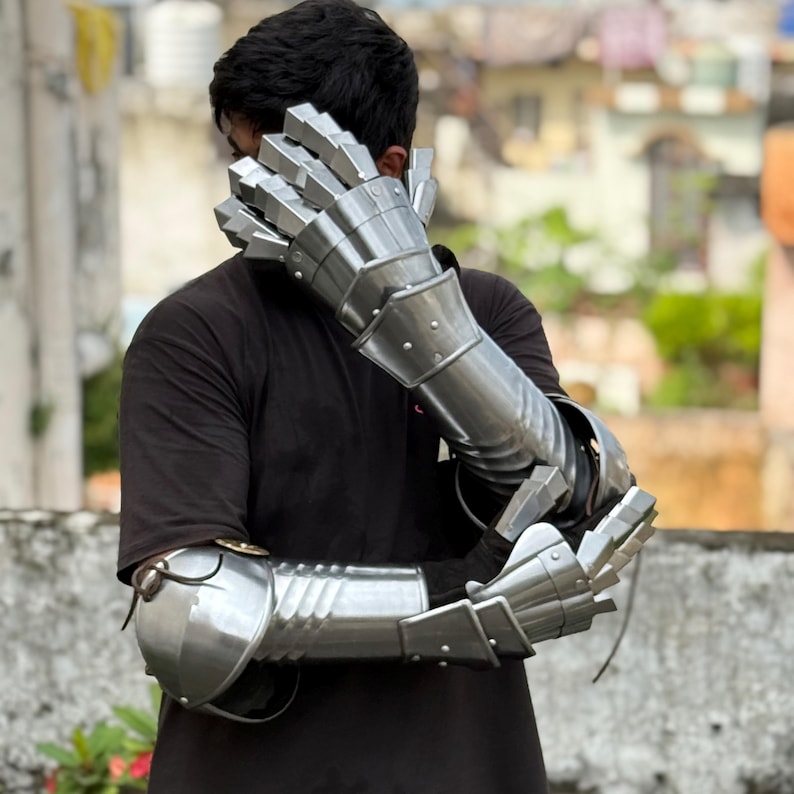 Handcrafted Titanium Claw gauntlets designed for intense LARP battles and medieval reenactments