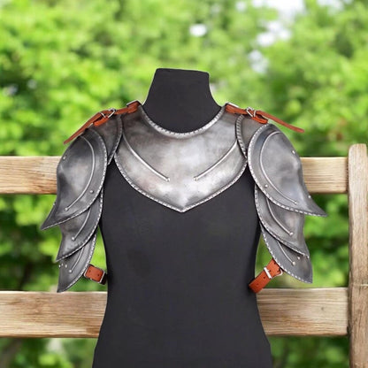 Medieval Shoulder Armor Pauldron, authentic metal shoulder plate for knights
