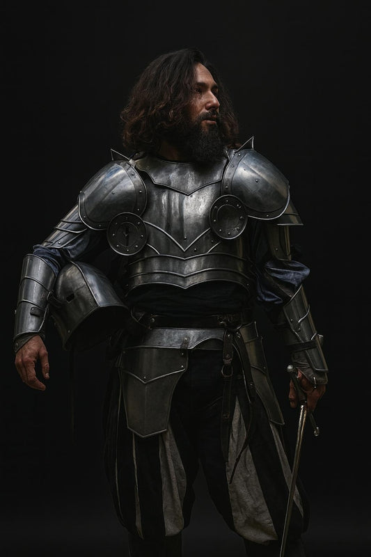Handmade Medieval Full Body Armor LARP cosplay costume with full metal plates