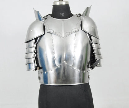 Handmade Medieval Knight Steel Cuirass wearable chest armor for LARP and historical reenactment