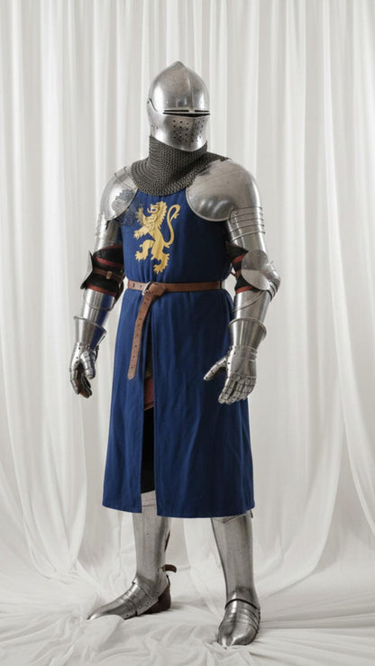 Buy handmade steel crusader armor set wearable Gothic plate armor for LARP and medieval events