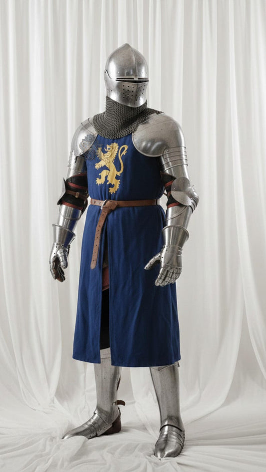 Buy handmade steel crusader armor set wearable Gothic plate armor for LARP and medieval events