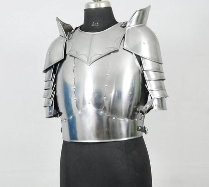 Handmade steel knight armor collectible display piece for medieval décor and reenactment enthusiasts