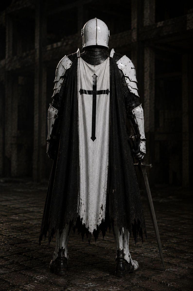 Handmade Templar Knight Armor replica showcasing detailed medieval craftsmanship for collectors and historical displays