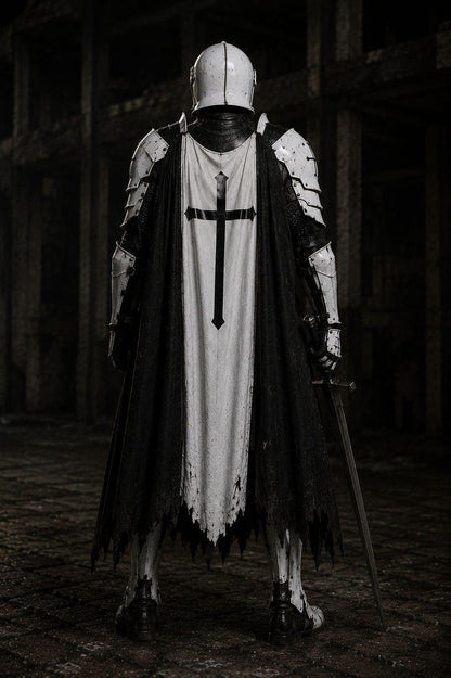 Handmade Templar Knight Armor replica showcasing detailed medieval craftsmanship for collectors and historical displays