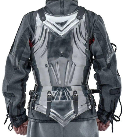 High-quality 18 gauge steel handmade half armor chest plate for cosplay and reenactment