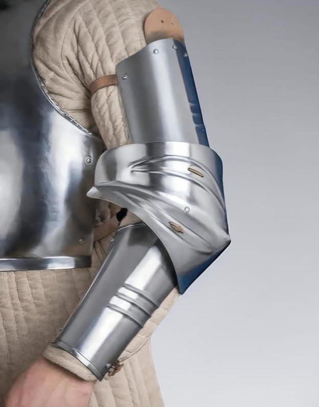 Historical reenactment steel chestplate armor inspired by European knight battle armor traditions