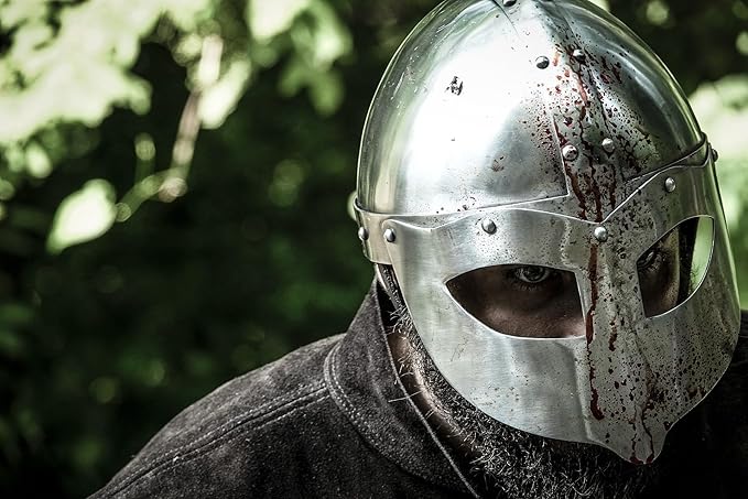 Historical Gjermundbu Viking helmet, perfect for Renaissance fairs, cosplay, and theatrical stage acts