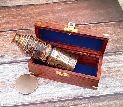 Anniversary Gift Idea – Antique Style Personalized Spyglass with Box
