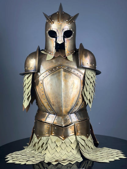 Armatura da Guardia Reale - Mezzo costume da cavaliere medievale | Costume da cosplay del Signore degli Anelli | Armatura di Halloween fatta a mano | Il regalo perfetto per lui