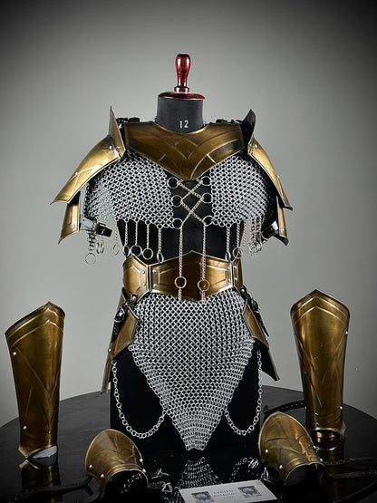 Mittelalterliche Rüstung – Tapfere Ritterin | Cosplay &amp; LARP Fantasy Rüstung für Frauen 