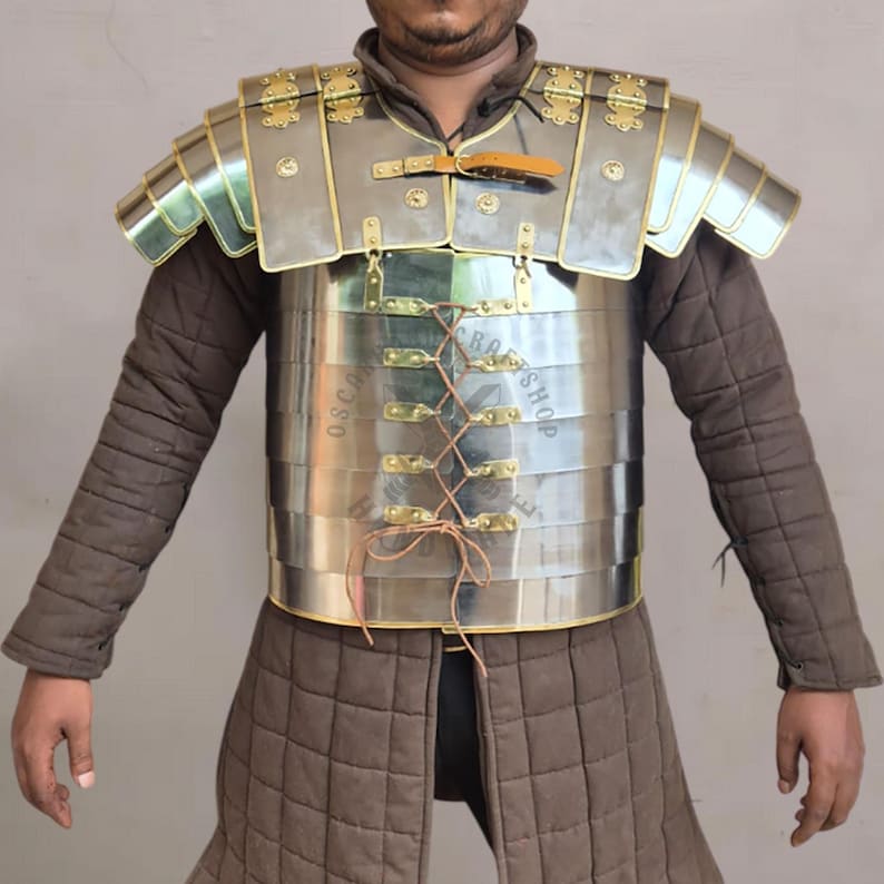 Adjustable Roman Lorica Segmentata armor for historical reenactment and costume events